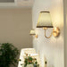 American Fabric Wall Lamp - Led Sconces With Cloth Lampshade For Bedroom Living Room Staircases And