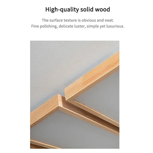 Wood Modern Minimalist Led Ceiling Lamp - Perfect For Bedroom Living Room Dining Kitchen And Study