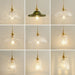 Retro Glass Chandelier Single Head Clear Pendant Lamps Restaurant Tea Room Bar Bedrooms Studio Cafe