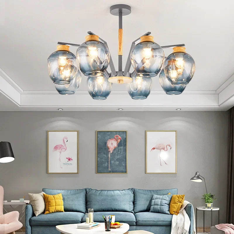 Modern Led Magic Beans Ceiling Chandeliers - Molecular Elegance For Living And Dining Spaces