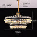 Dimmable Led Crystal Oval Ceiling Chandeliers - Black Leather Luxury Lustres For Dining Room Decor