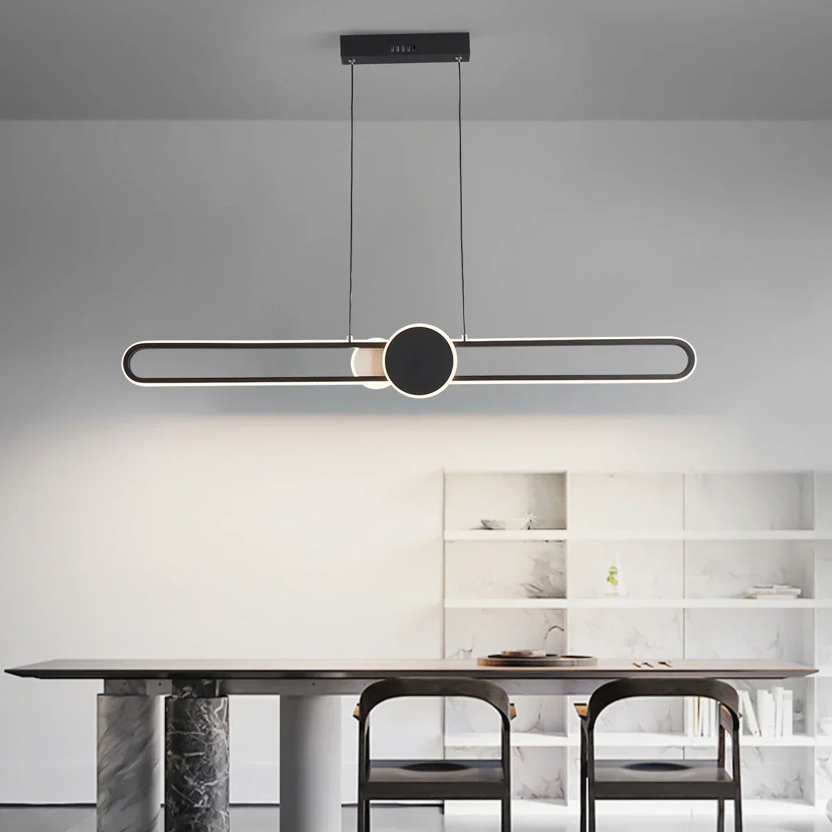 Contemporary Led Strip Pendant Lights - Minimalistic Lighting For Dining Tables Living Rooms