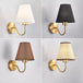 American Fabric Wall Lamp - Led Sconces With Cloth Lampshade For Bedroom Living Room Staircases And