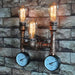 Vintage Retro Loft Industrial Wall Light - Unique Water Pipe Gear Led Lamp For Restaurant Bar And