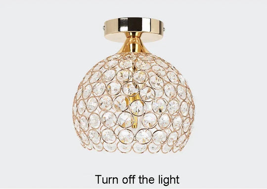 Modern Crystal Ball Ceiling Lamp - Elegantly Designed Home Decor For Bedrooms Passages Silver/Gold