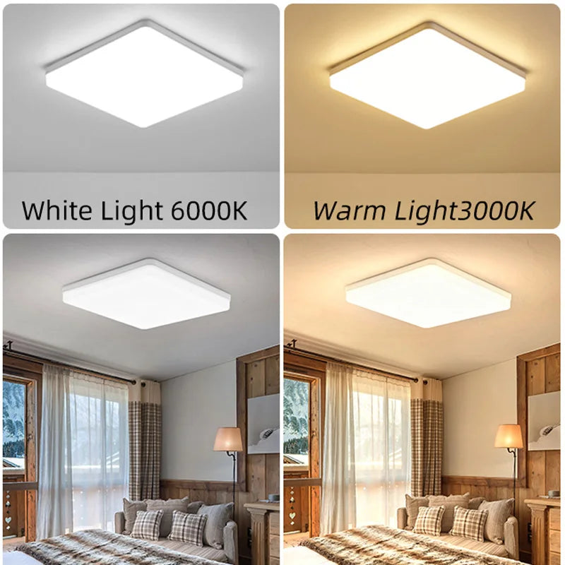 Modern Led Ceiling Lamp - Brighten Your Space With Square Elegance Ceiling Light