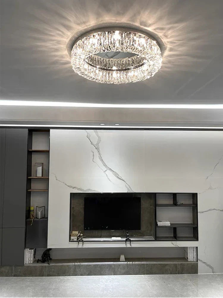 Simple Modern Clean Crystal Ceiling Lamp - New Design Light Luxury For Living Rooms And Bedrooms