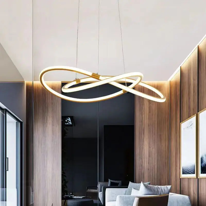 Modern Pendant Light With Remote Dimmable Control - Elegant Living Room Chandeliers Led Luminaire