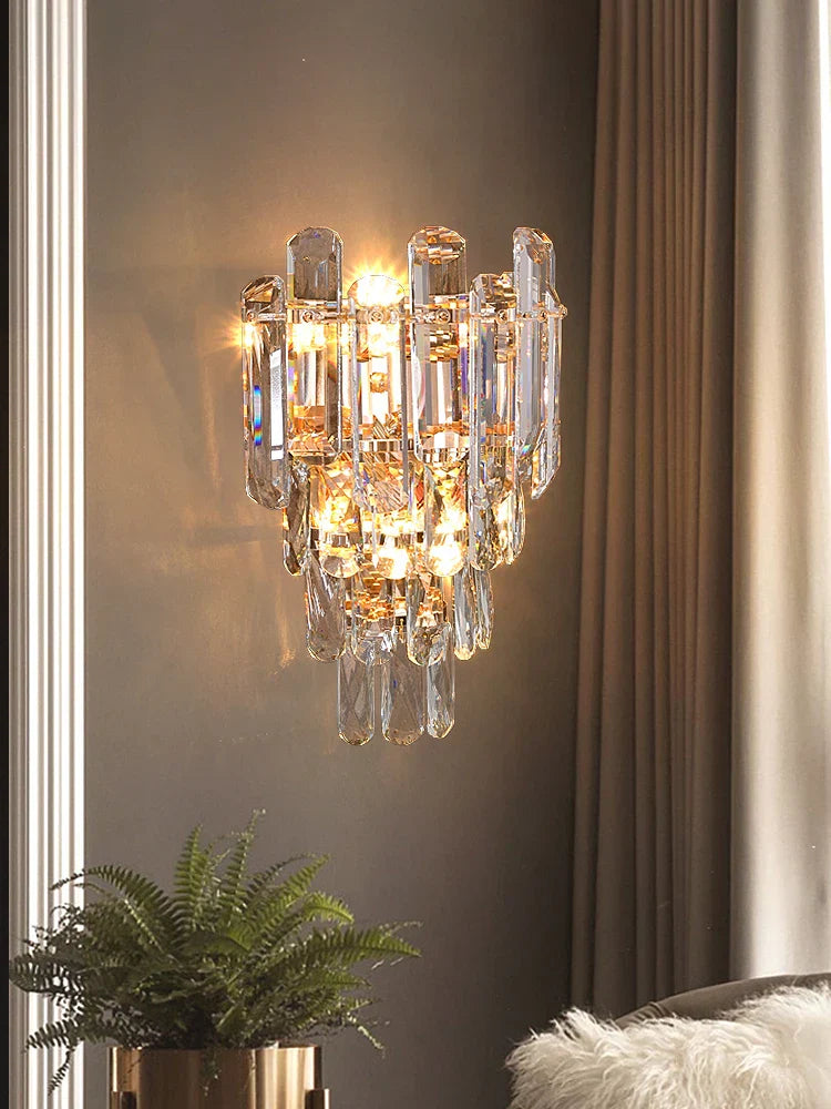 Abigail’s Modern Led Crystal Wall Lamp - Elegant Interior Dec Wall Lamp