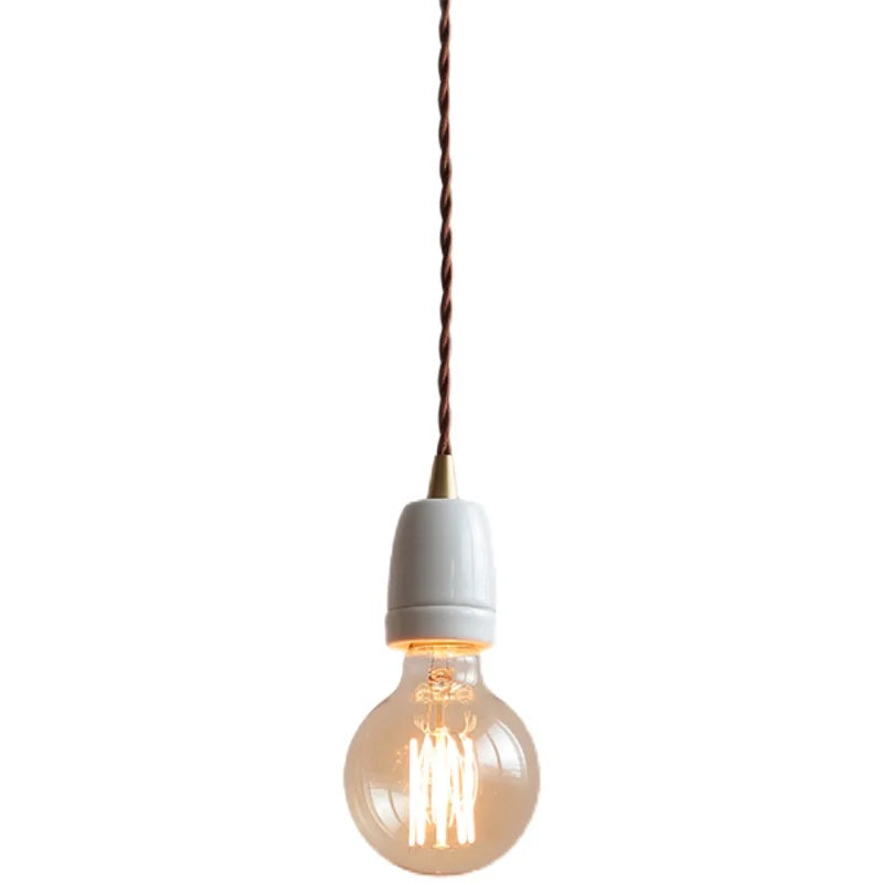 Single Head Ceramic Led Pendant Lamp Beside Industrial Loft Vintage Style Hanging Light Japanese