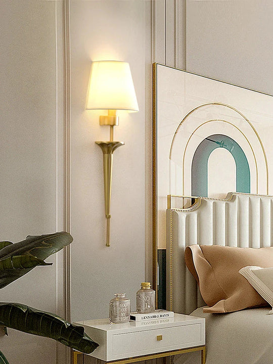 Copper Lamp - American Wall For Bedroom Simple Lamps With Classical Design Living Room Decor Led