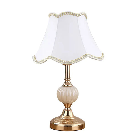 European - Style Glass Desk Lamp - Nordic Bedroom Bedside With Modern Retro Wrought Iron Design