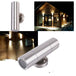 Stainless Steel Shiny Led Wall Lamp - Elegant Outdoor Lighting For Bedrooms Gardens And Porches