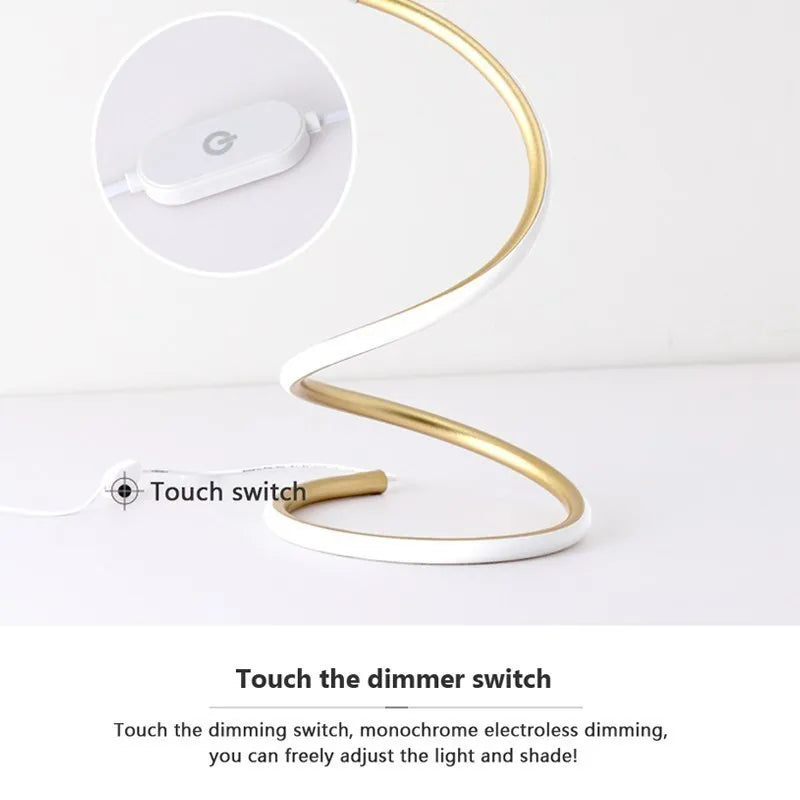 Modern Led Table Lamp With Dimmer Switch - Stylish And Adjustable Desk Light For Study Reading