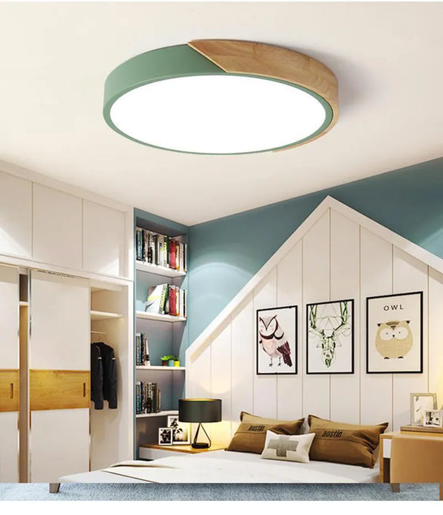 Macaron Round Led Ceiling Lamp - Modern Simple Atmosphere Lighting Fixture For Home Decor Ceiling