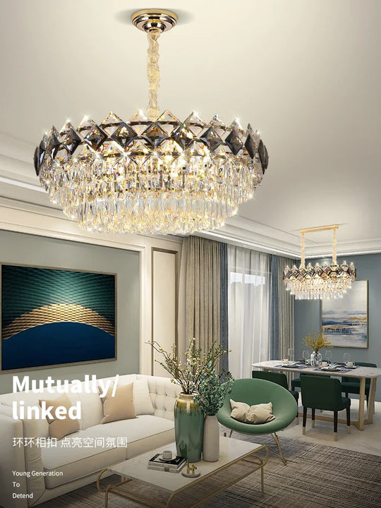 Modern Light Luxury Crystal Chandelier - A Stunning Main Lamp For Living Rooms Dining And Bedrooms