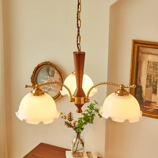 Medieval Vintage Solid Wood Chandelier - Warm And Romantic Lighting For Living Dining Rooms