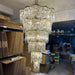 Elegant Golden Art Staircase Grand Chandelier - Luxury Crystal Illumination For Villa Halls With