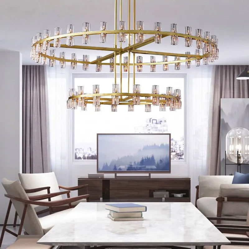 Luxurious Crystal Chandelier - Modern Elegance For Villa Duplexes Living Rooms And Home Decor