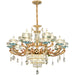 Elegant European Crystal Ceramic Chandelier - A Modern Light Luxury Fixture For Living Rooms