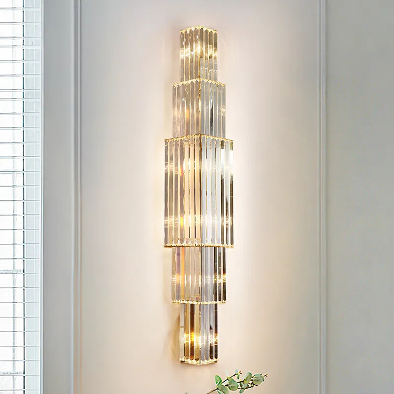 Victoria - Large Crystal Wall Light For Living Room Hall Bedroom Loft Indoor Home Hotel Villa