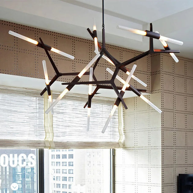 Modern Led Chandeliers - Gold And Black Ceiling Hanging Lighting Perfect For Dining Kitchen Living