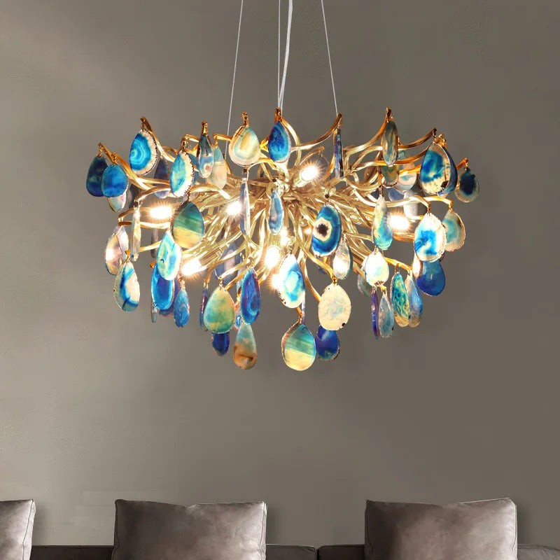 Modern Agate Led Chandelier - Illuminate Your Space With Colorful Elegance Chandelier