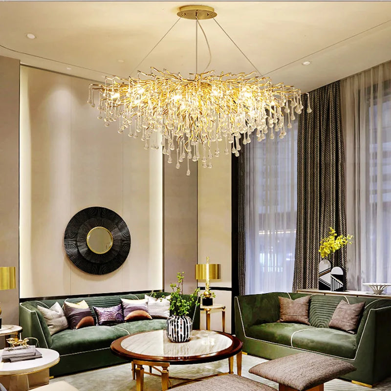 Modern Luxury Crystal Chandeliers - Maison Margiela Water Drop Pendant Light Perfect For Living