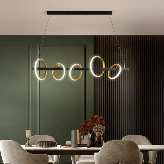 Modern Led Nordic Restaurant Ceiling Chandelier - Industrial Pendant Lamps For Dining Tables Living