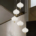 Glass Pumpkin Ceiling Chandeliers - Nordic Elegance For Stairs And Ceilings With Led Illumination