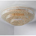 Modern Golden Rectangle Round Crystal Ceiling Light - Elegant Led Lighting For Living Rooms Dining