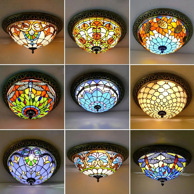 Vintage Turkish Tiffany Ceiling Lights - Artistic Elegance For Living Rooms And Bedrooms Ceiling