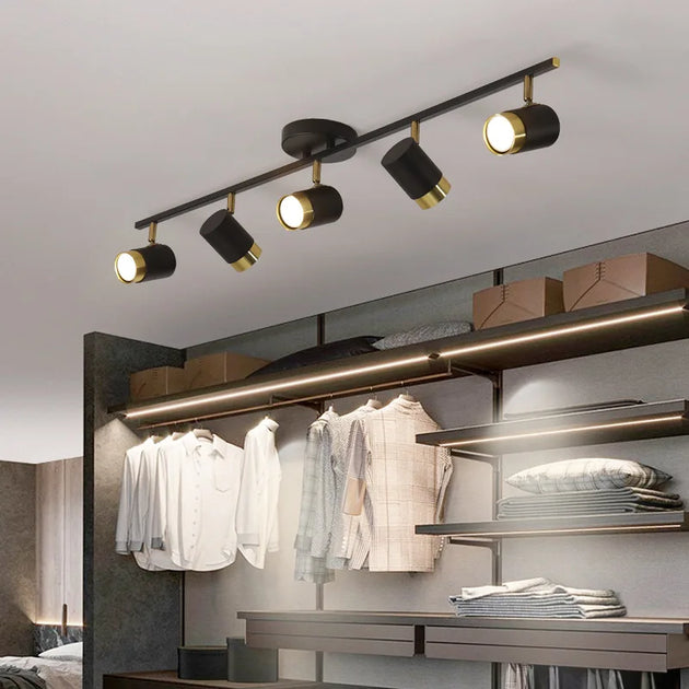 Corridor Led Chandelier With Spotlights - Nordic Strip Ceiling Lamp Perfect For Living Room Bedroom