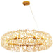 Elegant Modern Gold K9 Crystal Hanging Chandelier - A Luxury Led Fixture For Living And Dining