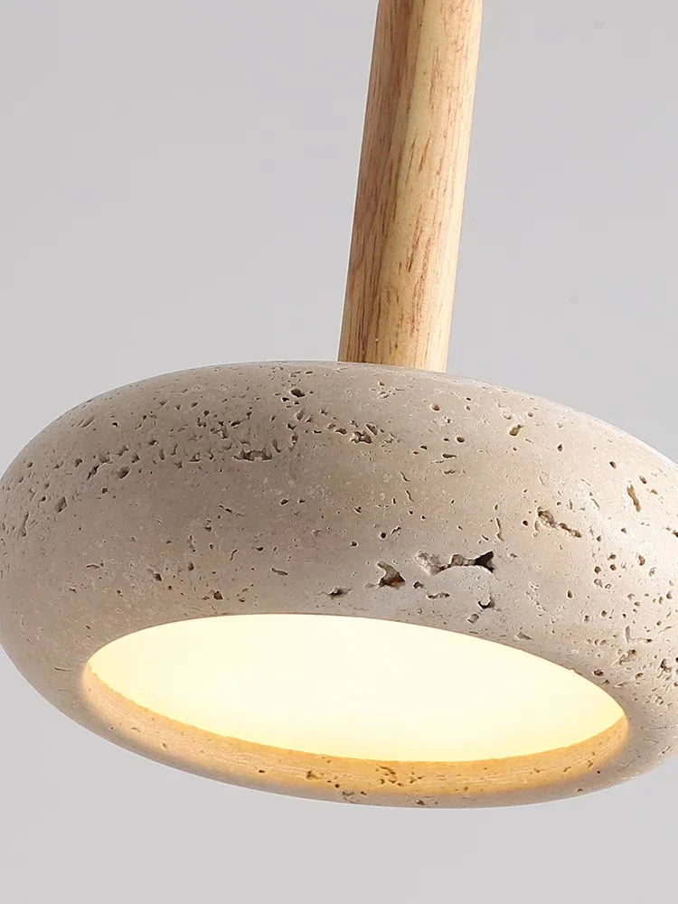 Hole Stone Wabi - Sabi Restaurant Chandelier - Illuminate Your Space With Nordic Log Elegance