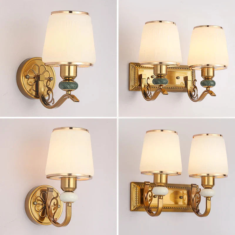 Joanna American Style Golden Bedside Lamp - Elegant Lighting For Your Home Wall Lamp