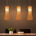 Asian - Inspired Rattan Woven Bamboo Chandelier - Artistic Ceiling Lamp For Home Cafe And