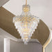 Modern Luxury Glass Crystal Chandelier - Hotel - Grade Decorative Lighting With Led Dimming