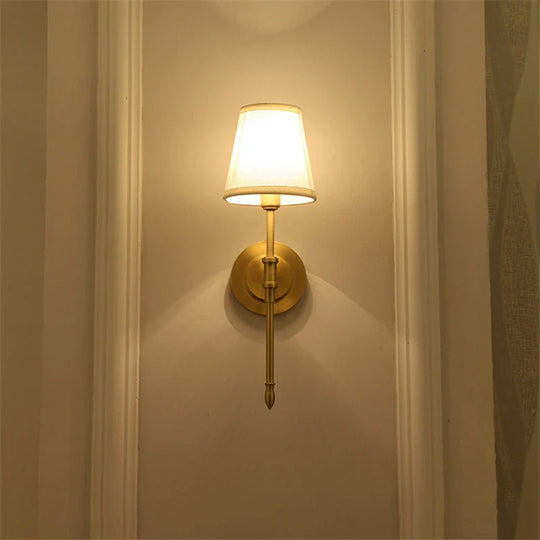 Nordic Copper Wall Lamp - Elegant Rural Decorative Lighting For Bedrooms Mirrors Corridors And
