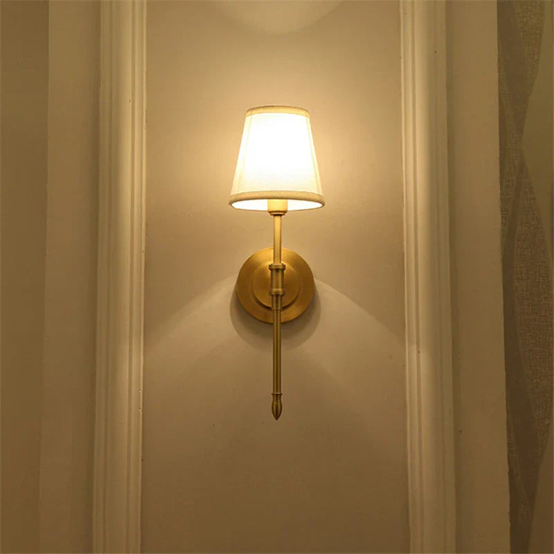 Nordic Copper Wall Lamp - Elegant Rural Decorative Lighting For Bedrooms Mirrors Corridors And