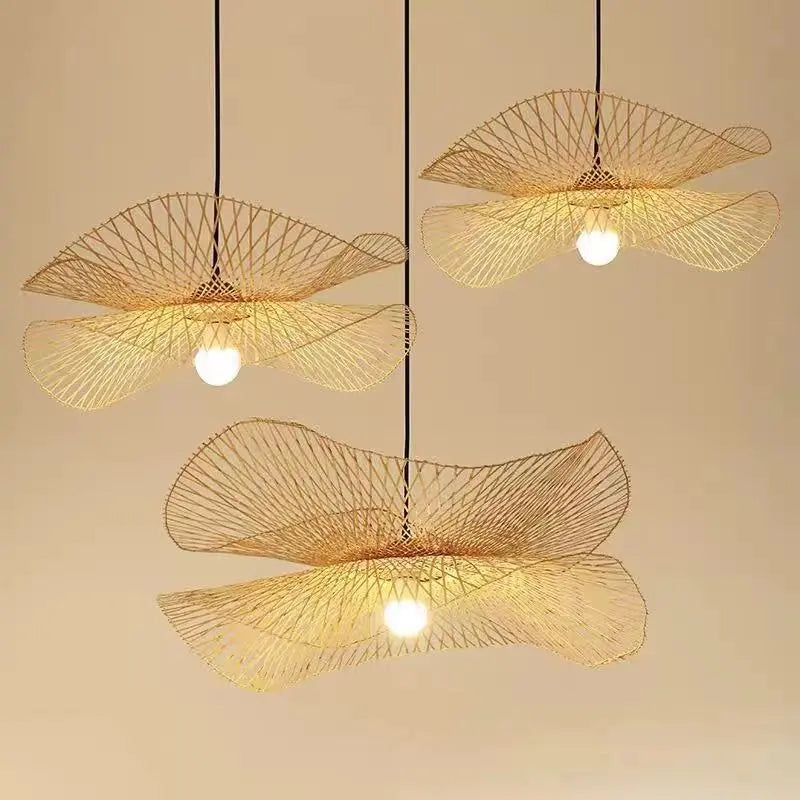 Bamboo Woven Chandeliers - Natural Rattan Elegance For Your Kitchen And Living Room Pendant Lights