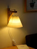 Nordic Pleated Solid Wood Wall Lamp With Plug - Simple And Stylish Lighting For Bedroom Bedside