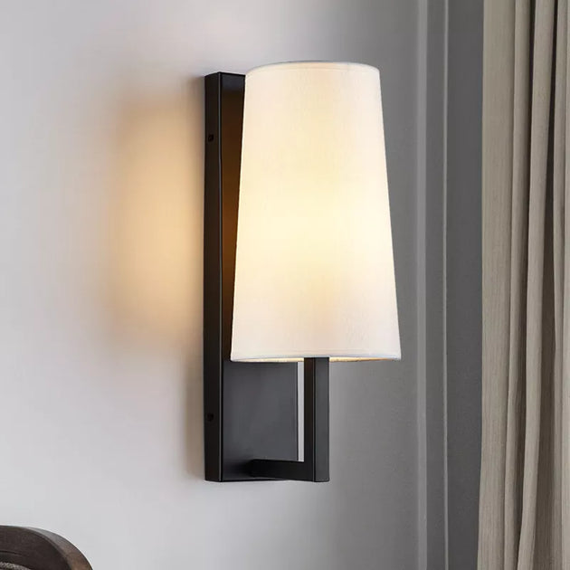 Modern Simple Bedroom Fabric Wall Lamp - Led Light For Corridor Aisle Study Bedside Fixtures Sconce