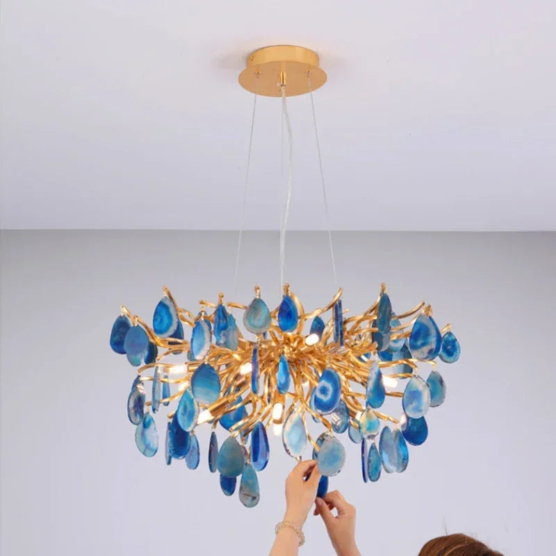 Modern Agate Led Chandelier - Illuminate Your Space With Colorful Elegance Chandelier