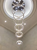 Modern Luxury Crystal Staircase Chandelier - Rings Design For Loft Villa And Lobby Indoor Lighting