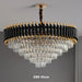 Modern Led Luxury Black Gold Crystal Chandeliers - Elegant Indoor Lighting Fixture For Living And