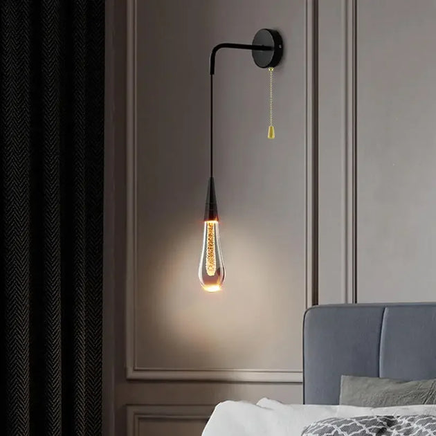 Italian Crystal Wall Lights - Led Creative Raindrops Lamp For Restaurant Bedroom Bedside Decor