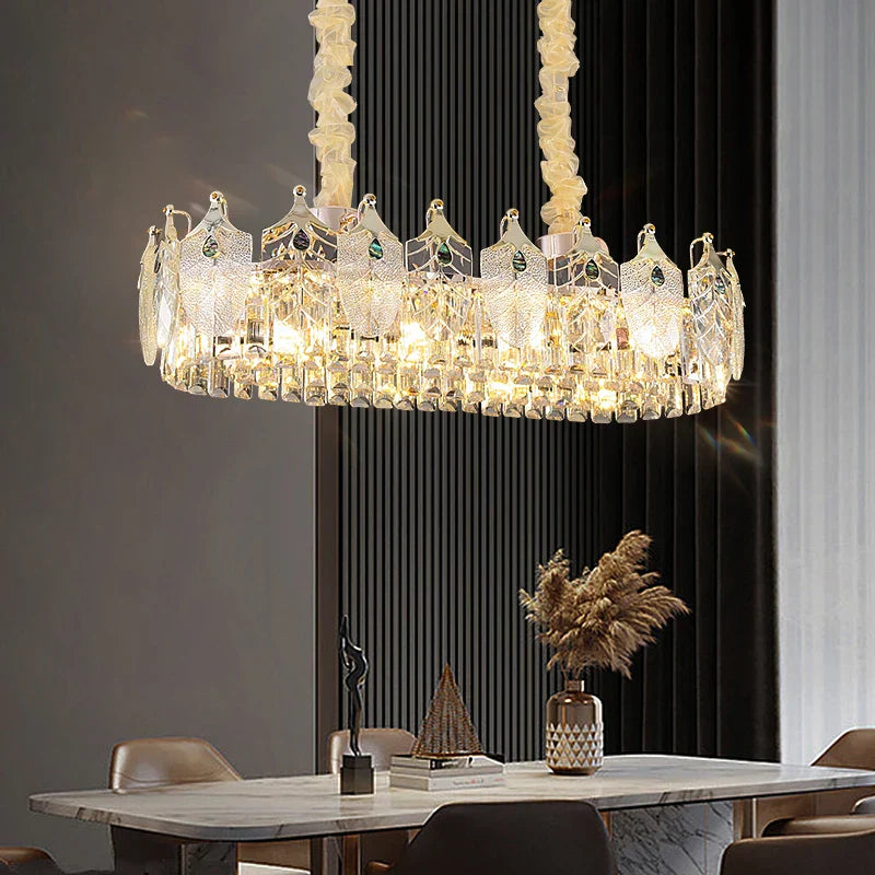 New Crystal Glass Chandelier - Luxury Modern Home Decor Lighting Fixture For Living Rooms And