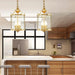 American Country Style Pendant Lamp - Bronze Glass Chandelier For Dining And Living Spaces Lights