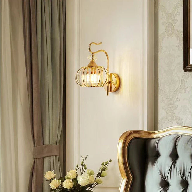 Modern Luxury Gold Wall Lamp - Nordic Creative Crystal Sconce For Living Room Hallway Bedside And